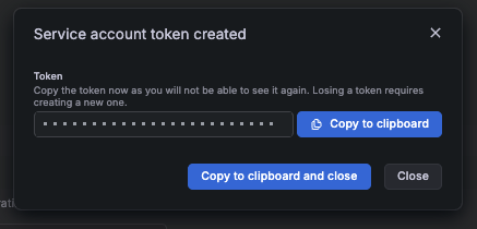 Token created