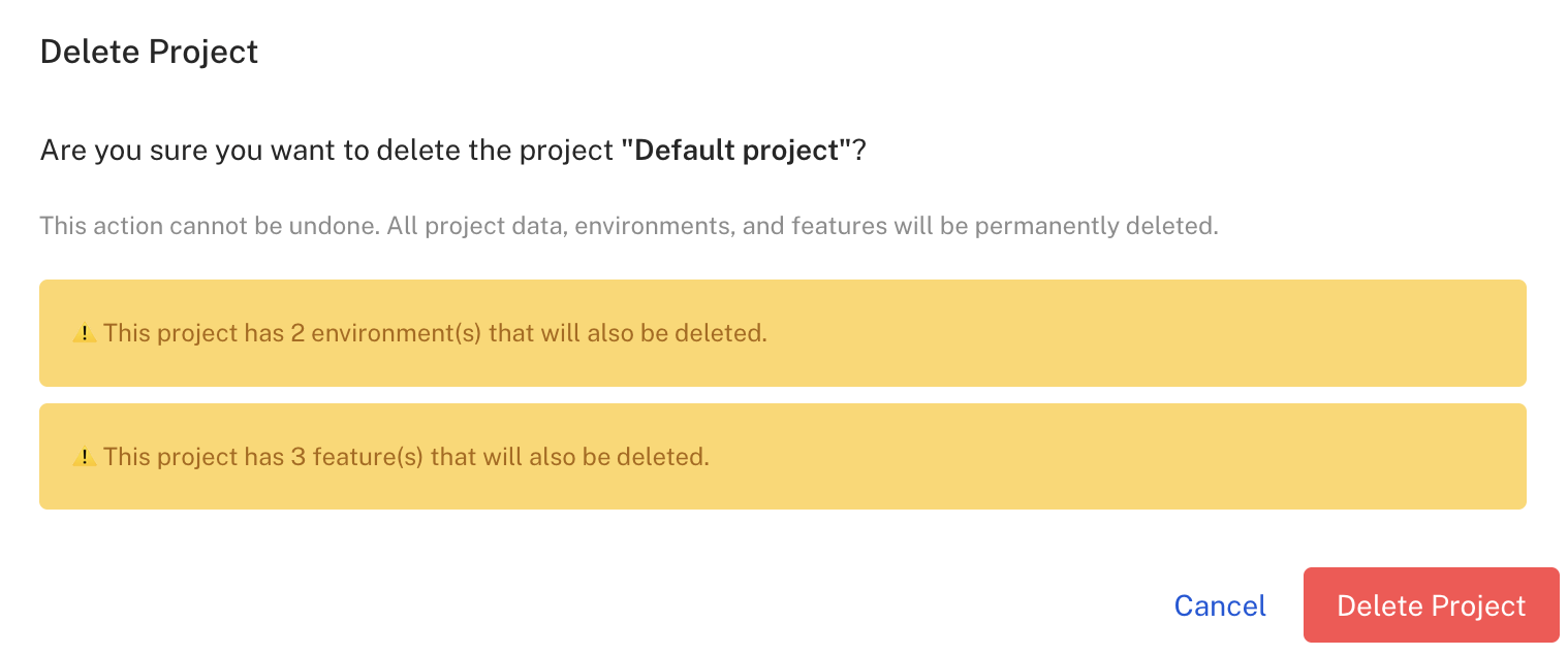 Delete Project