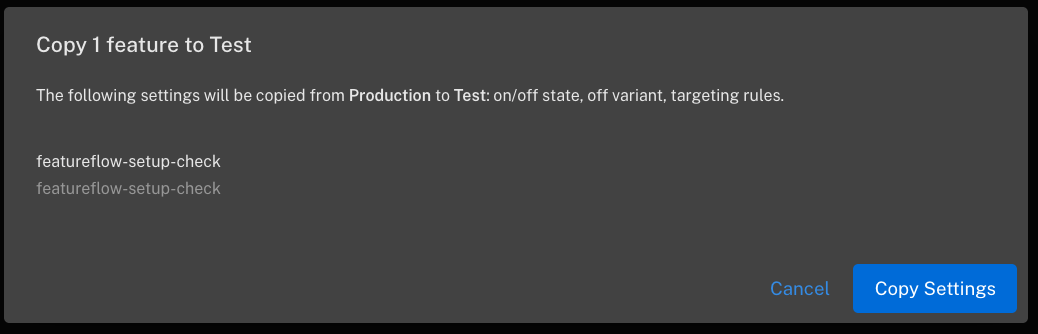 Confirm the copy