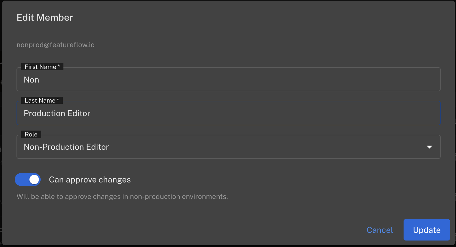 Edit member - can approve changes
